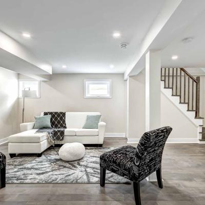 Homeguide Basement Remodeled With Living Room